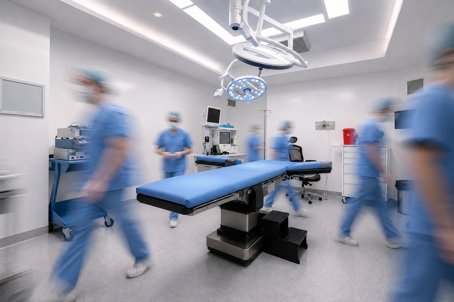 Pabellón quirúrgico de Santiago Medical Institute con equipo clínico