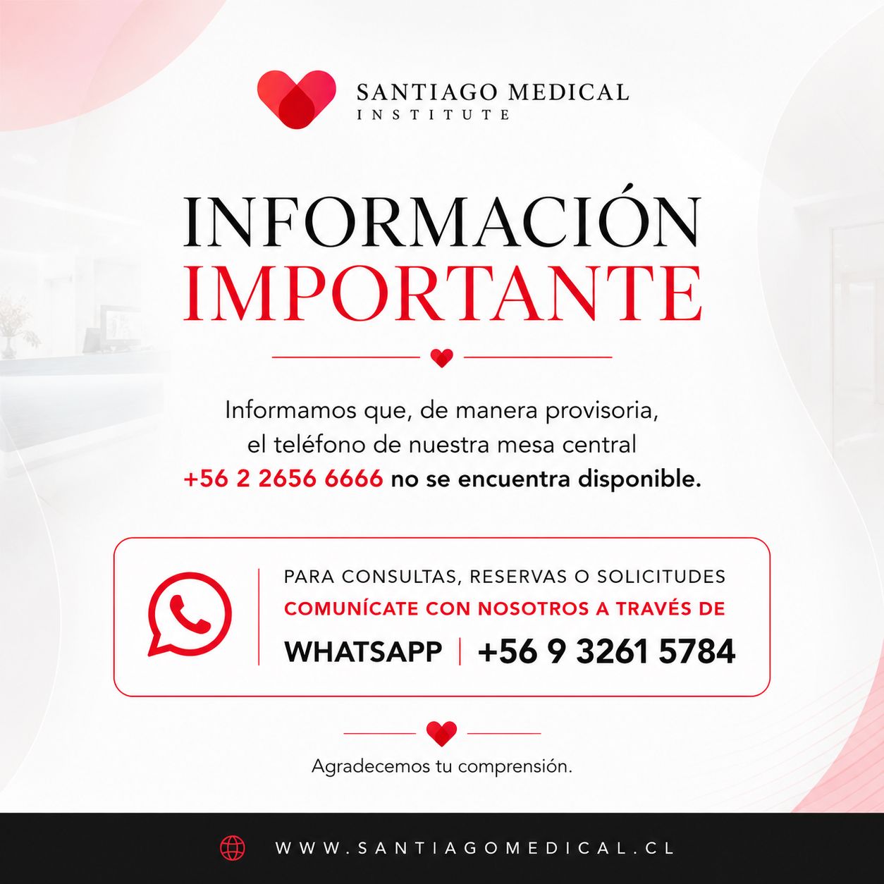 Información Importante Santiago Medical